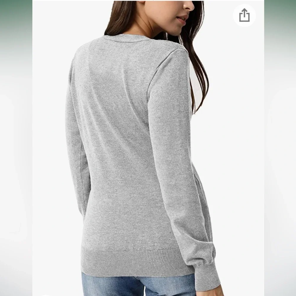 GRACE KARIN Long Sleeve V-Neck Knit Cardigan